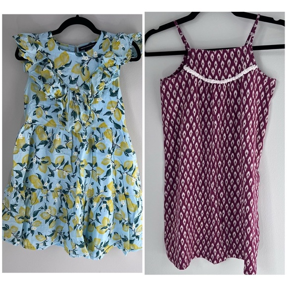 Old Navy French Connection Girls Size Large 10/12 Lot Of 2 Sleeveless Dresses - Picture 1 of 16